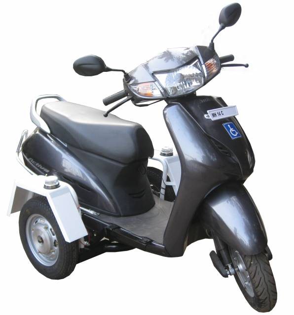 Wheel Attachment fitted to Honda Activa